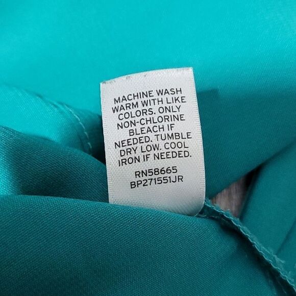 Turquoise Tank Top Sheer Size Small - Picture 9 of 9